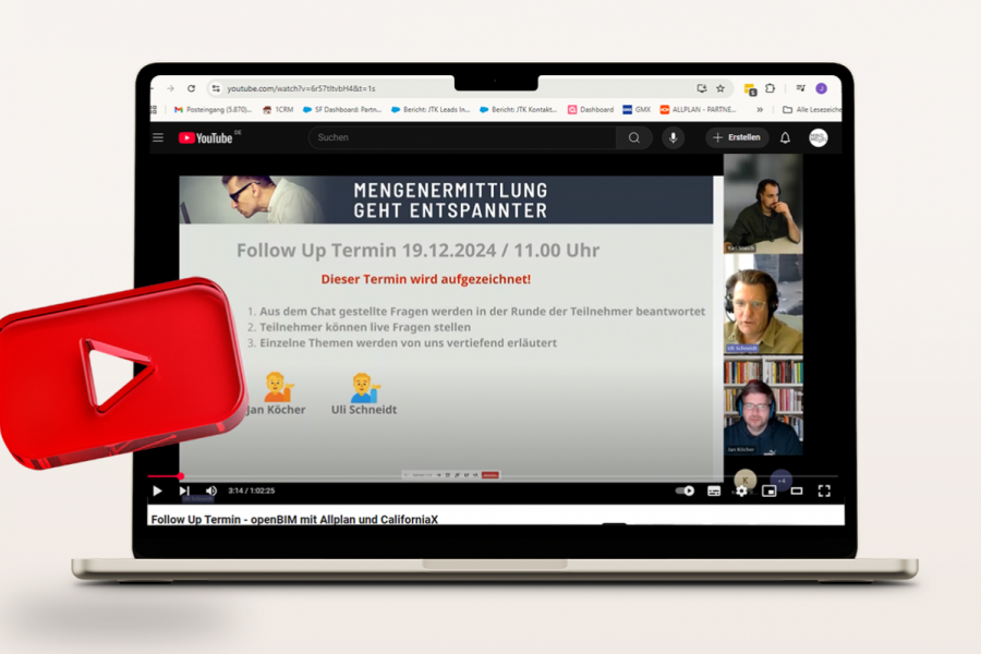 Aufzeichnung: Follow Up  Termin - openBIM mit Allplan und CaliforniaX